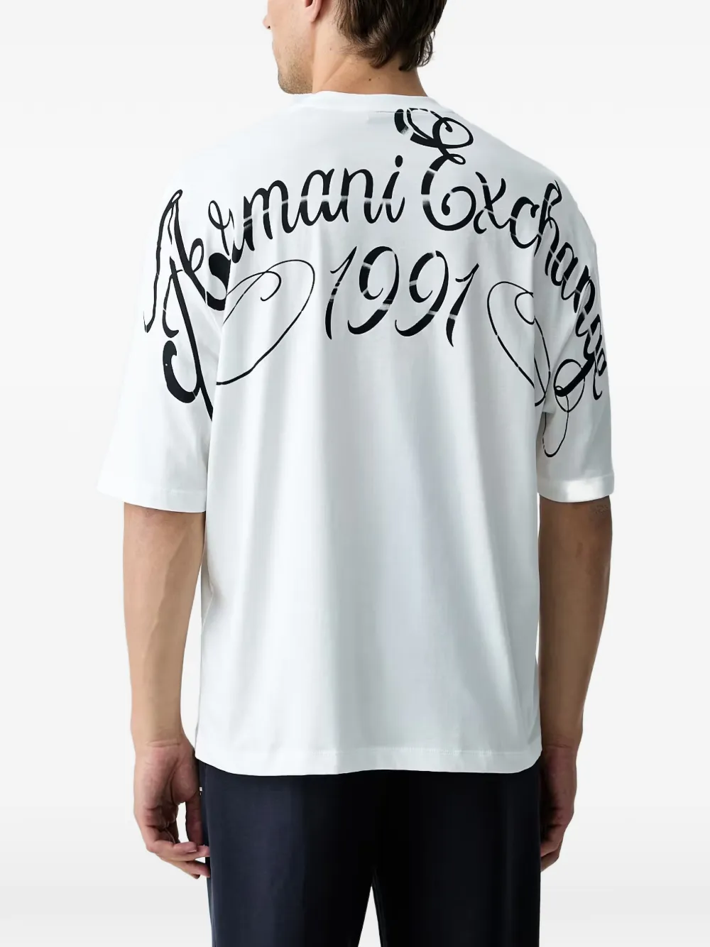Armani Exchange T-shirt met logoprint Wit