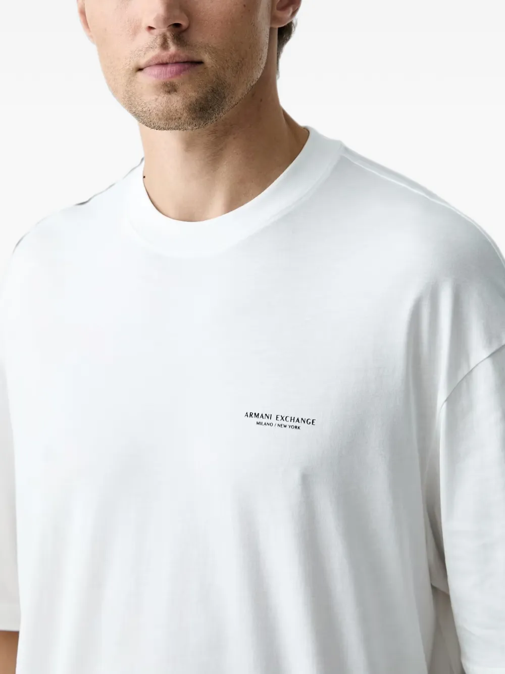 Armani Exchange T-shirt met logoprint Wit
