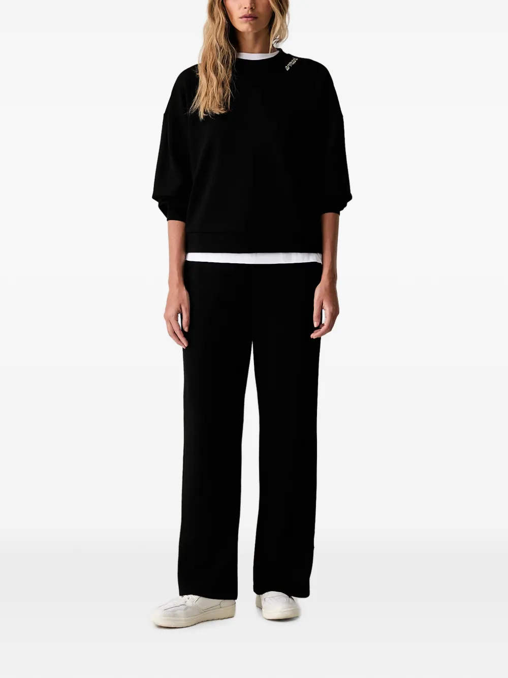 Armani Exchange Sweater met geborduurd logo Zwart