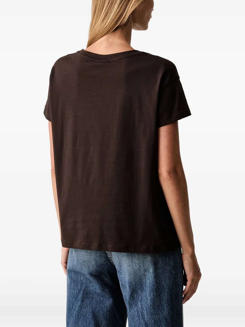 Armani Exchange T-shirt met logoprint Bruin