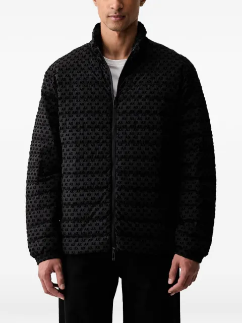 Armani Exchange plumífero con logo estampado