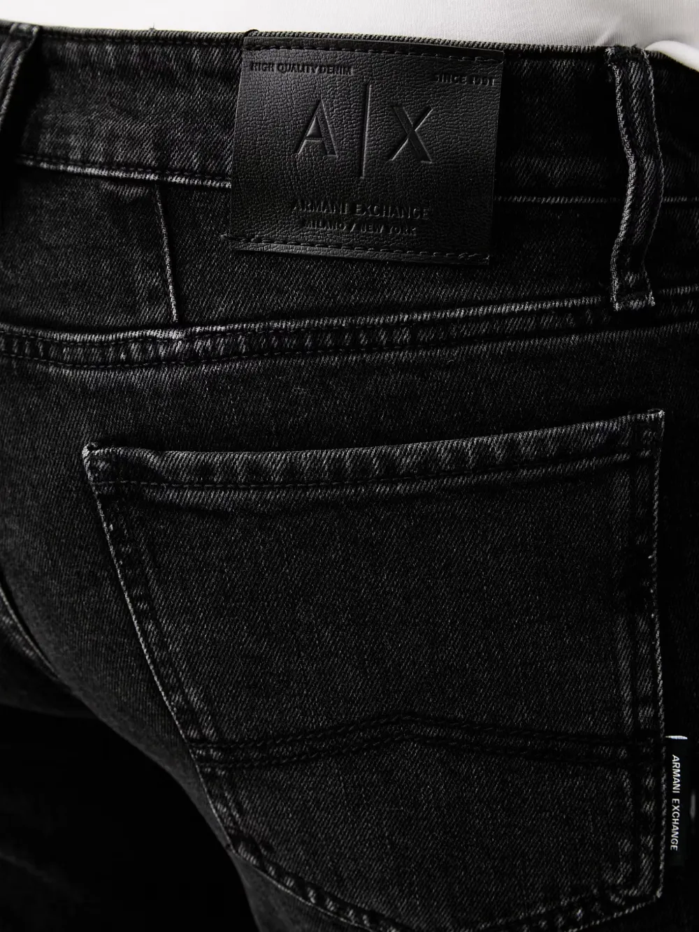 Armani Exchange Jeans met logopatch Grijs