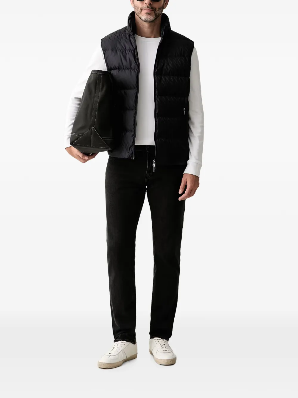 Armani Exchange Jeans met logopatch Grijs