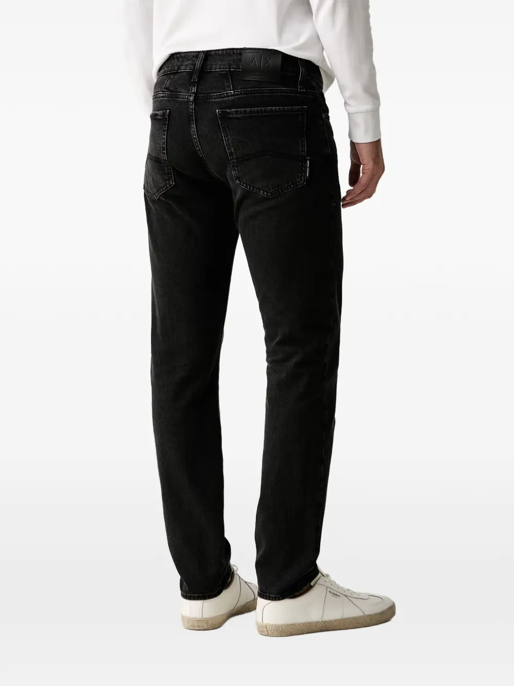 Armani Exchange Jeans met logopatch Grijs
