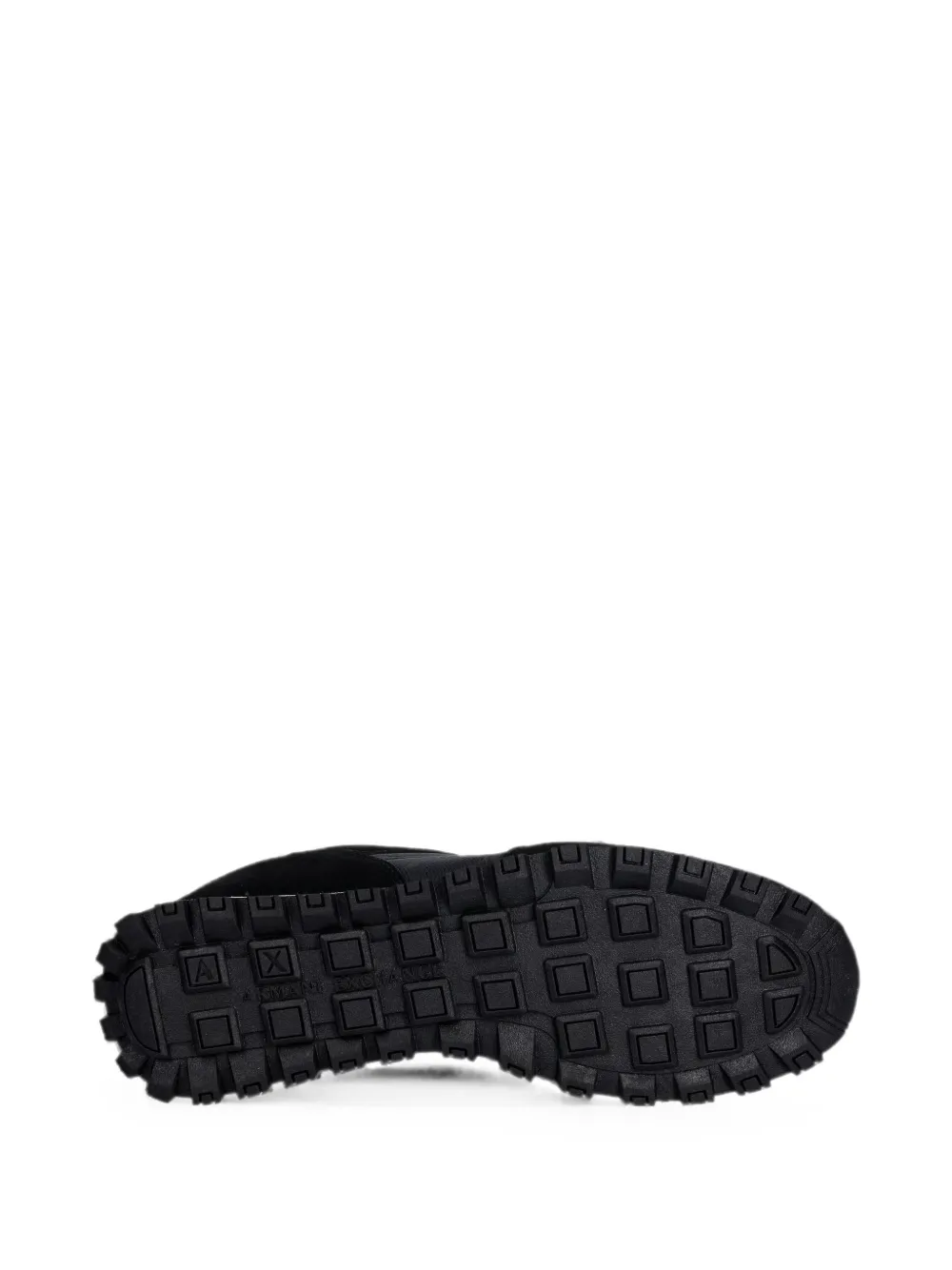 Armani Exchange monogram-print lace-up sneakers Zwart