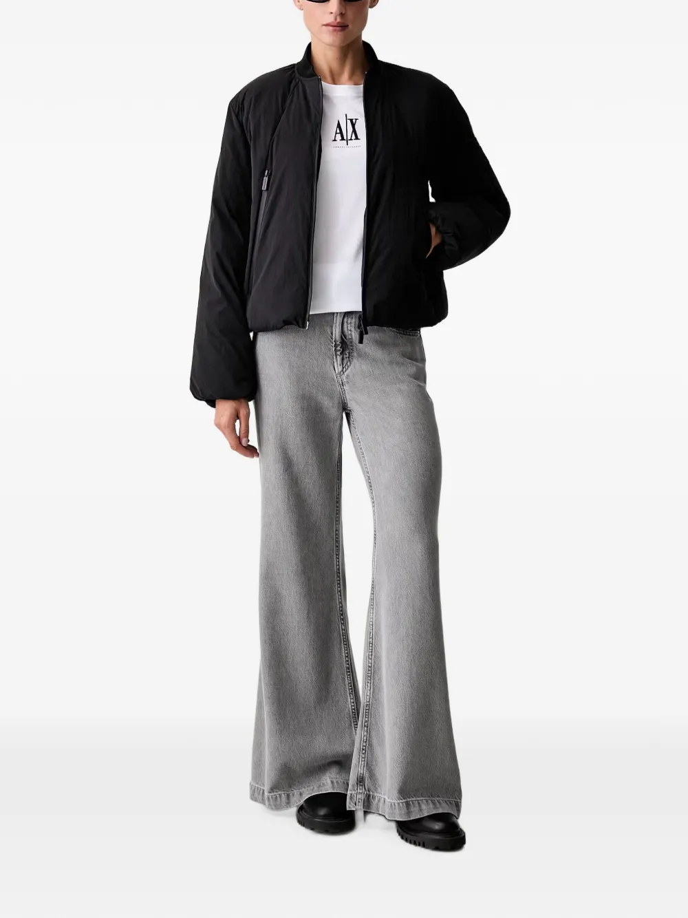 Armani Exchange Bomberjack met rits Zwart