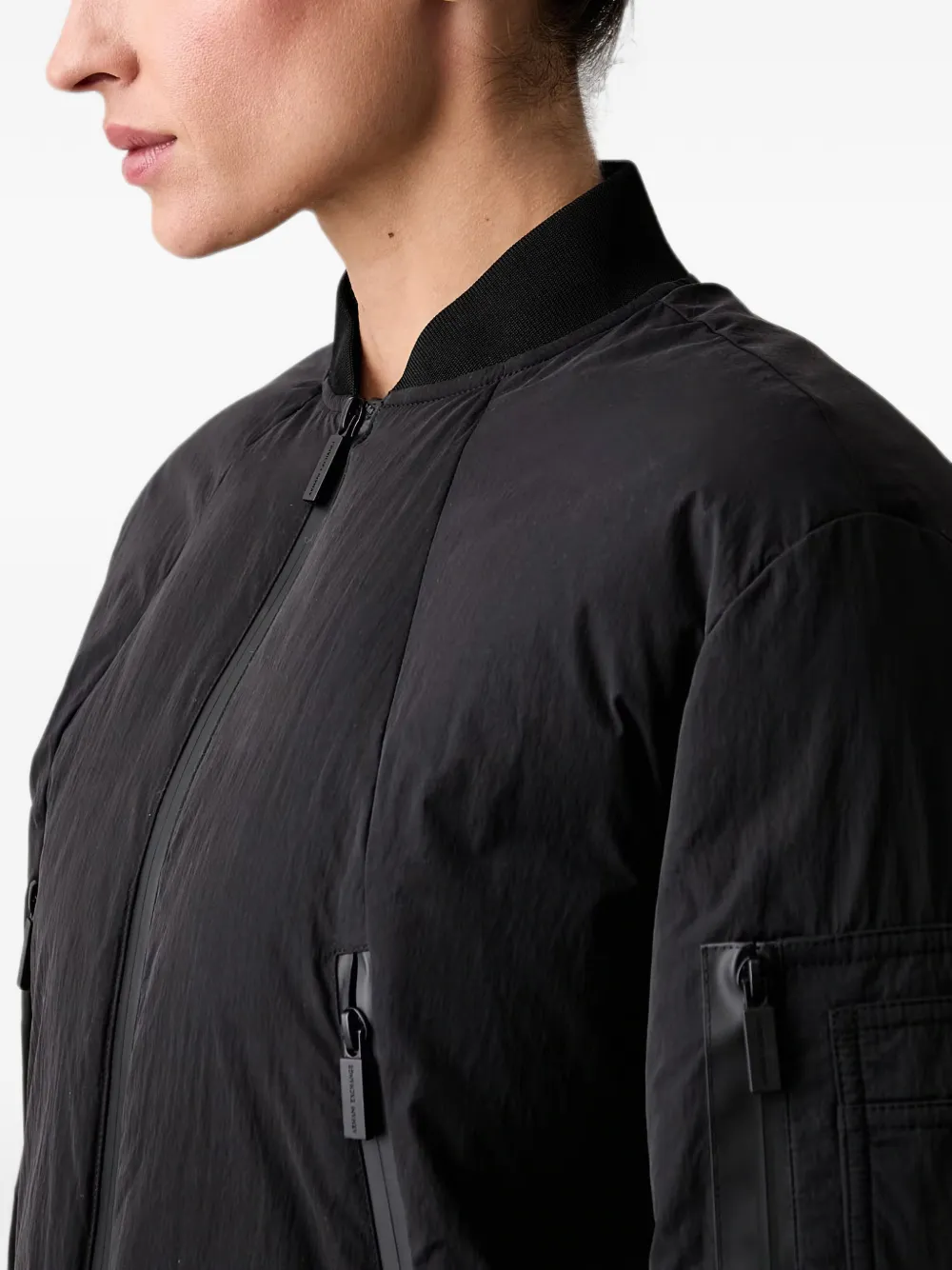Armani Exchange Bomberjack met rits Zwart