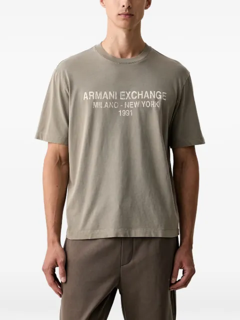 Armani Exchange logo-print crew-neck T-shirt