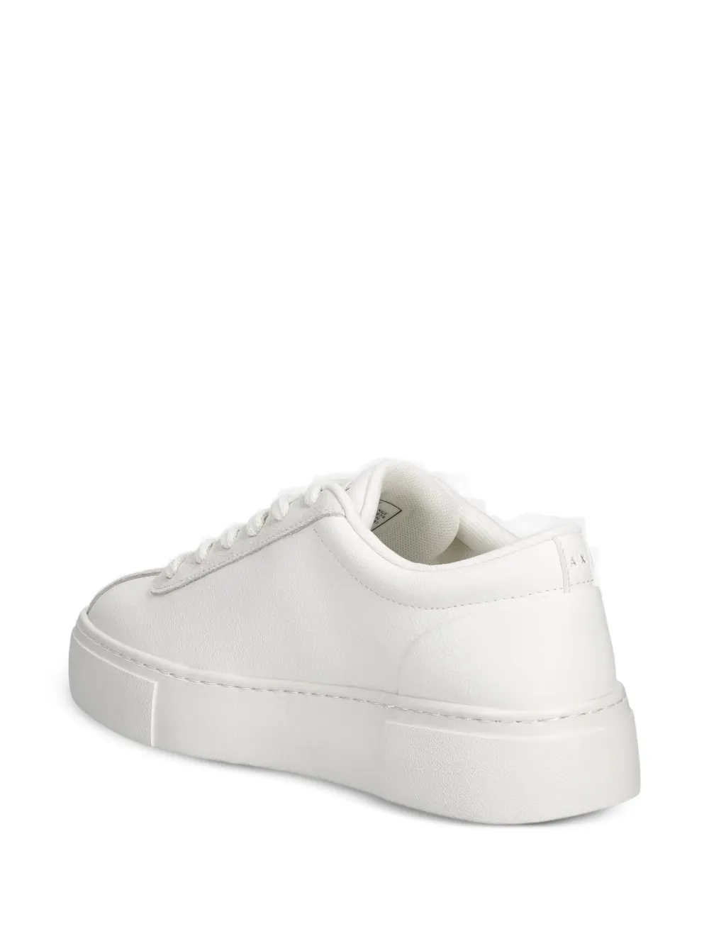 Armani Exchange logo-plaque platform sneakers Wit
