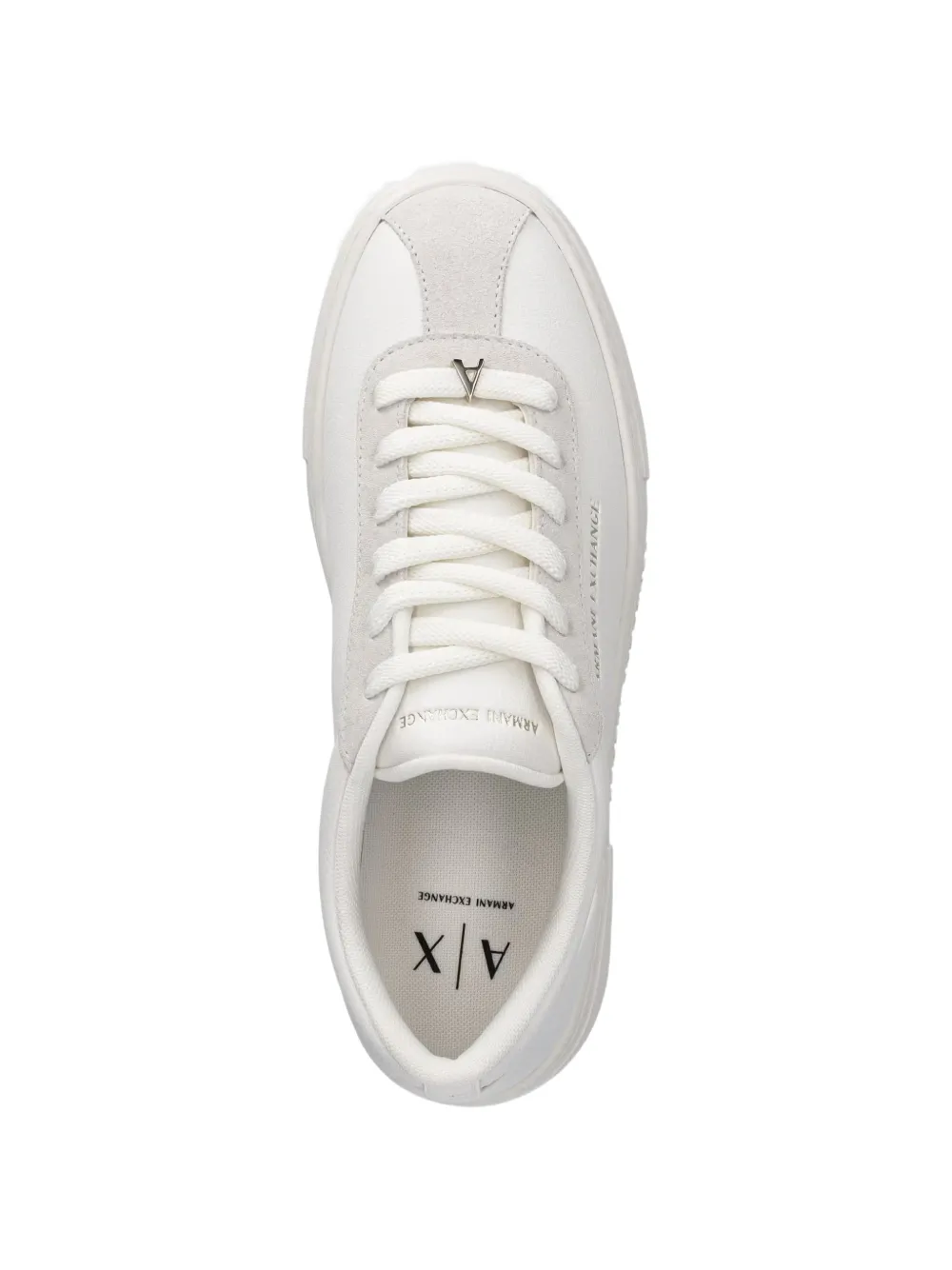 Armani Exchange logo-plaque platform sneakers Wit