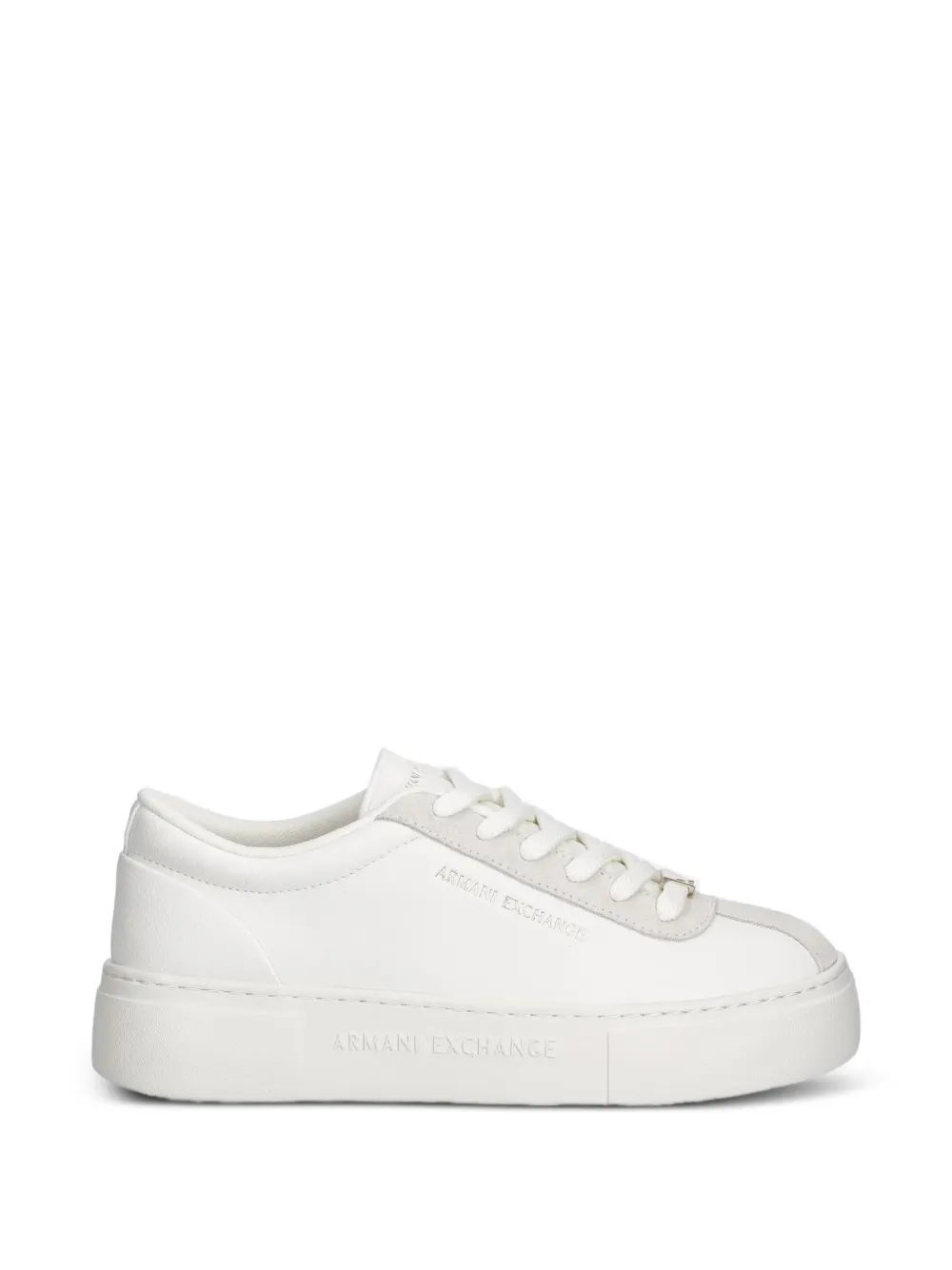 Armani Exchange Sneakers mit Logo-Schild - Weiß