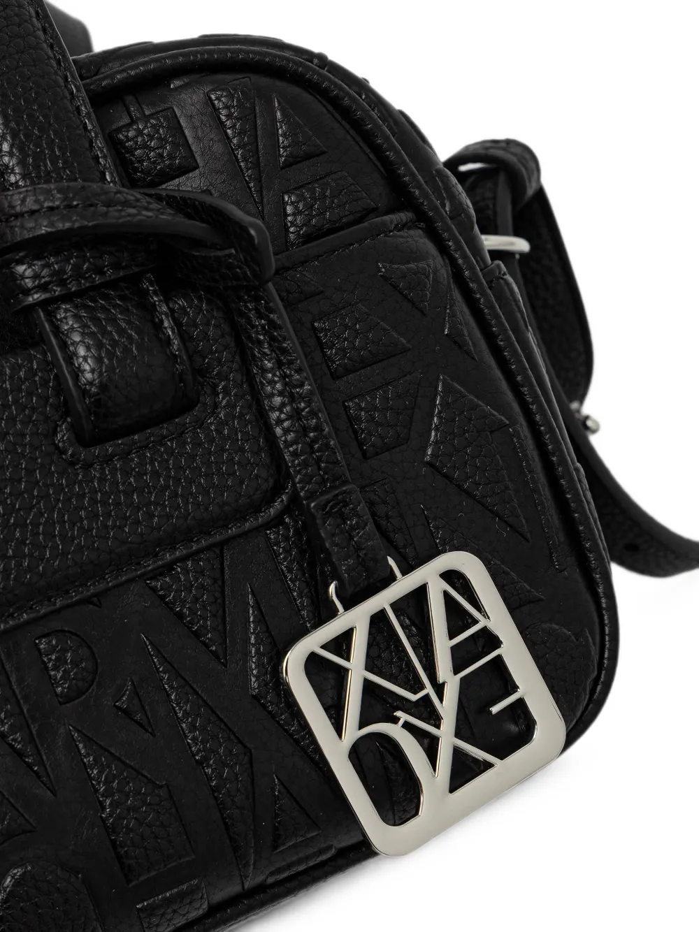 Armani Exchange Mini-crossbodytas met logo-reliëf Zwart