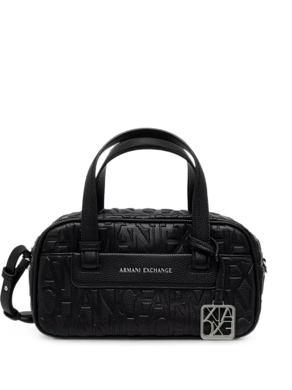 Armani Exchange mini logo-embossed cross body bag - Nero
