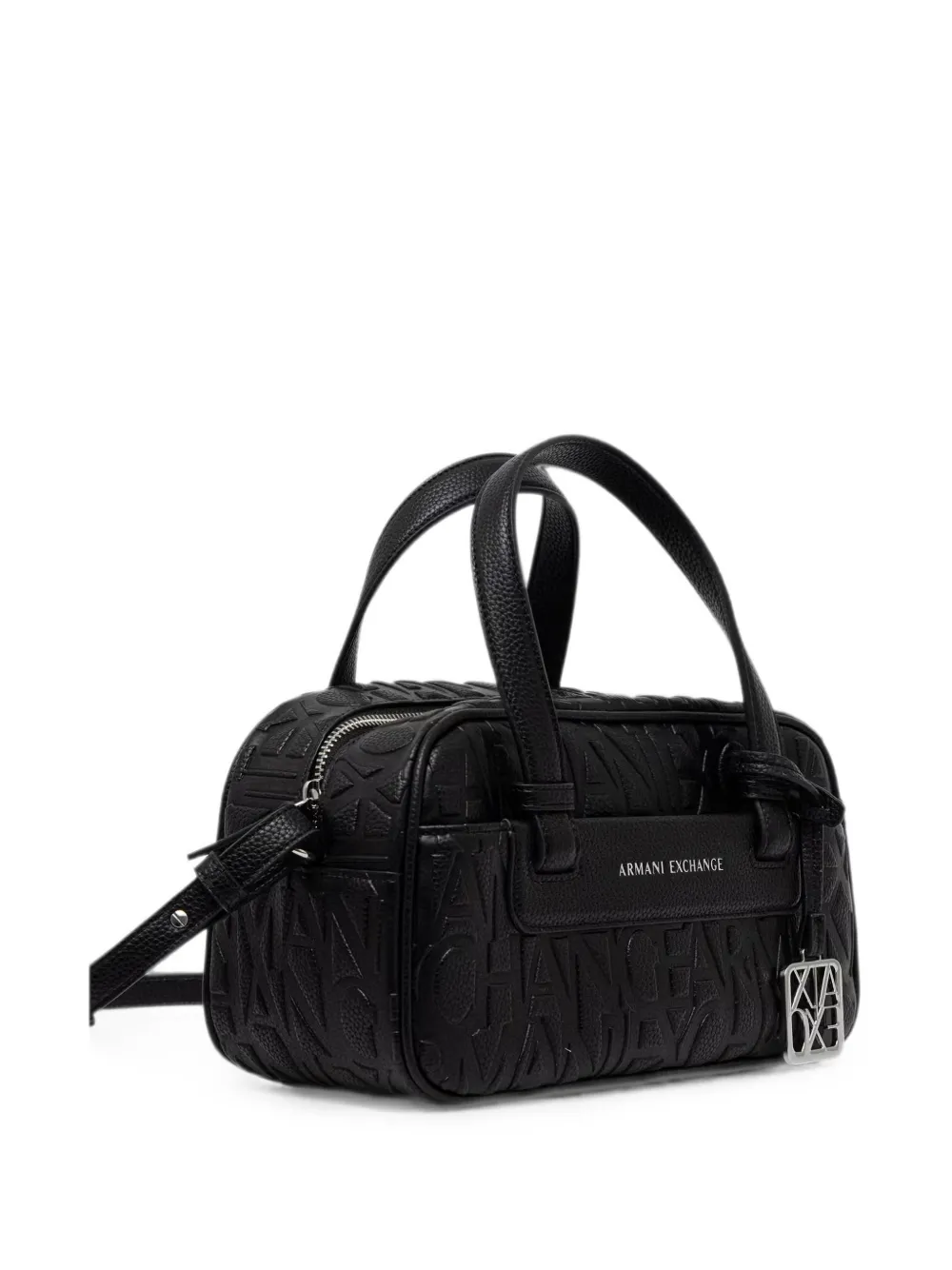 Armani Exchange Mini-crossbodytas met logo-reliëf Zwart