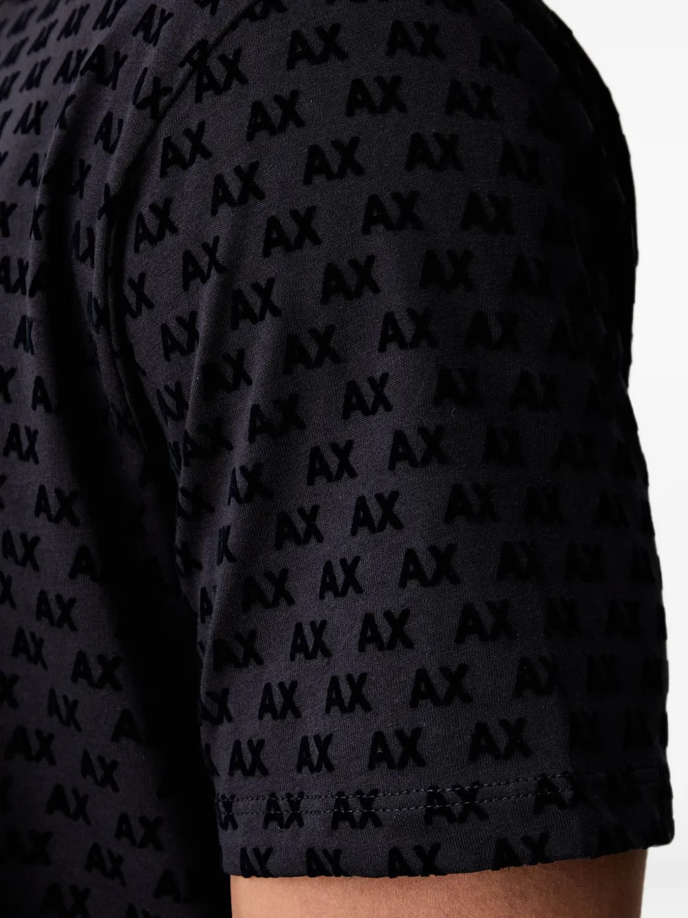 Armani Exchange T-shirt met logopatroon Zwart