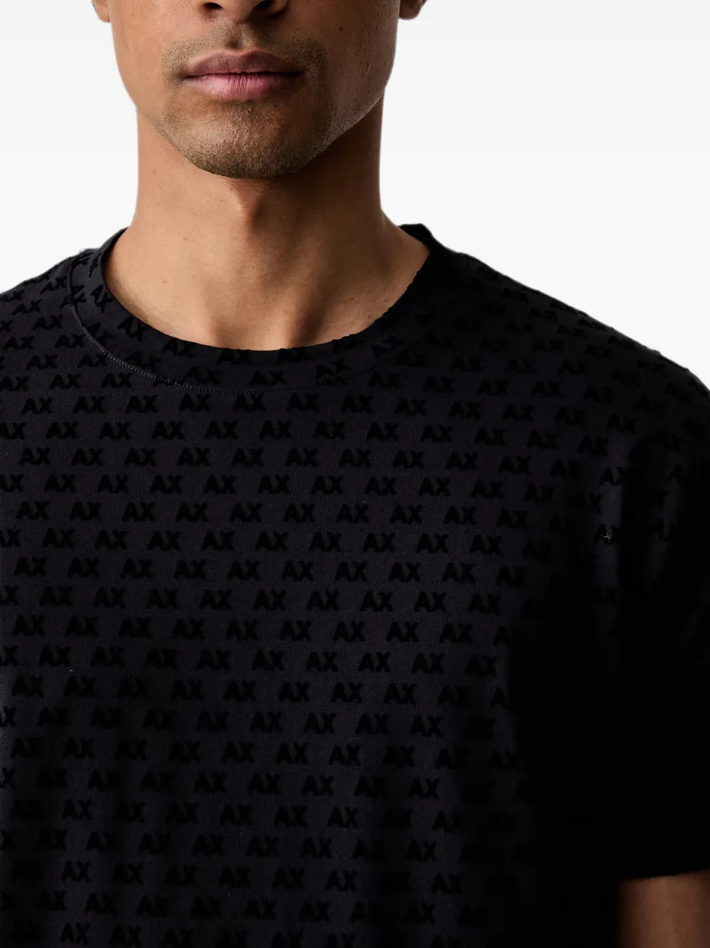 Armani Exchange T-shirt met logopatroon Zwart