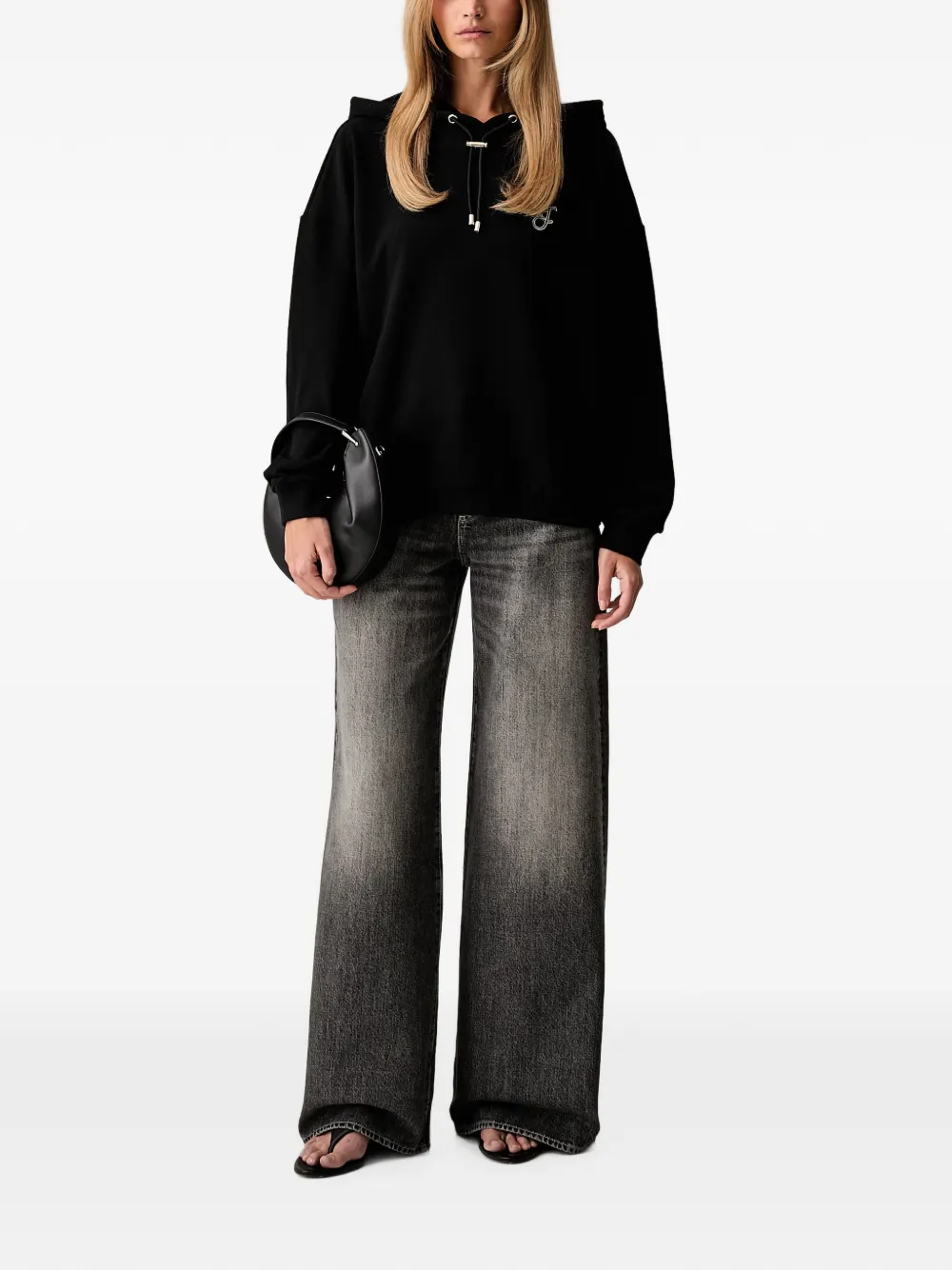 Armani Exchange Jeans met wijde pijpen Grijs