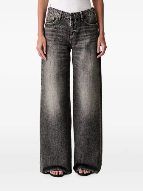 Armani Exchange faded wide-leg jeans