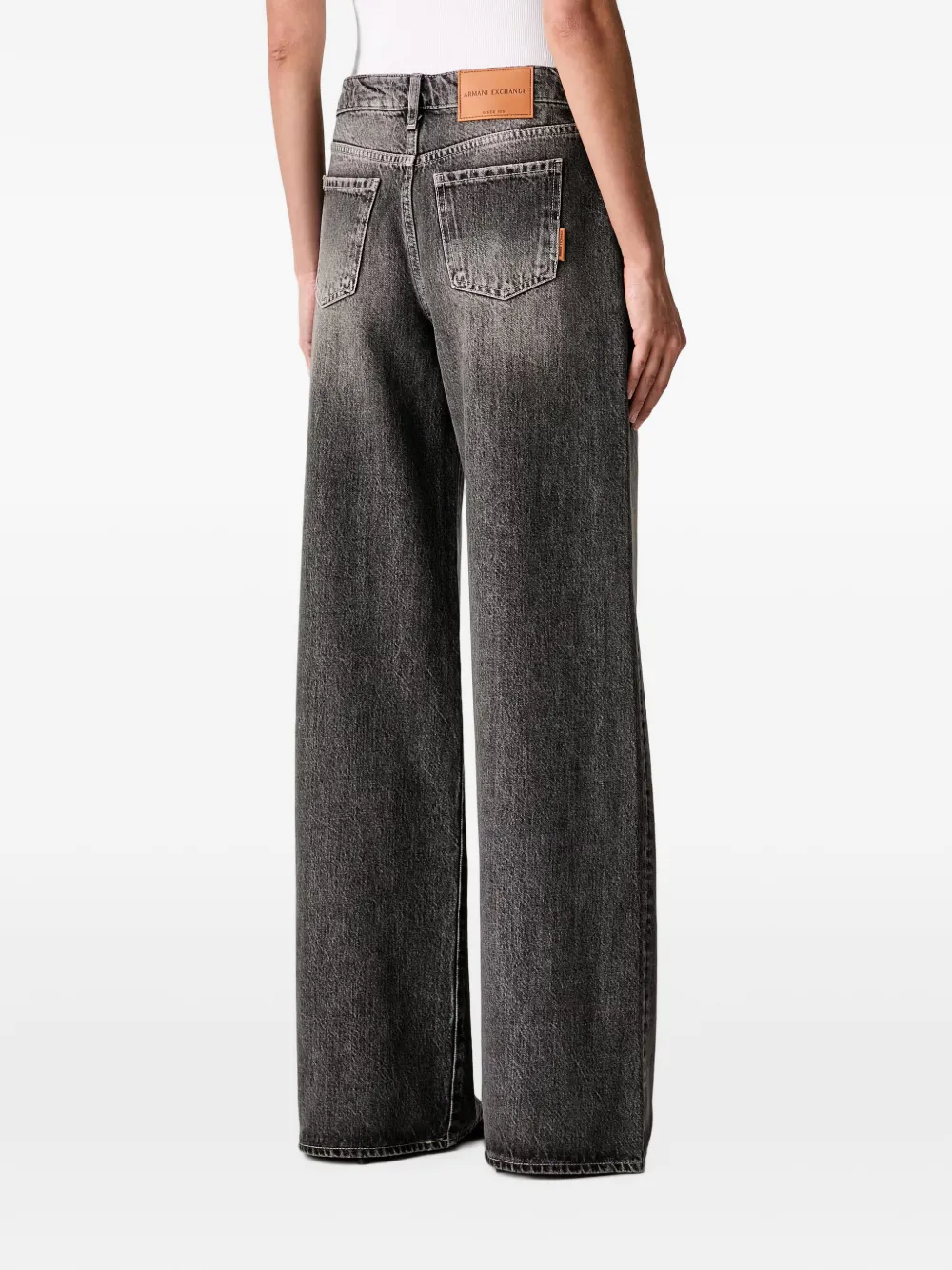 Armani Exchange Jeans met wijde pijpen Grijs