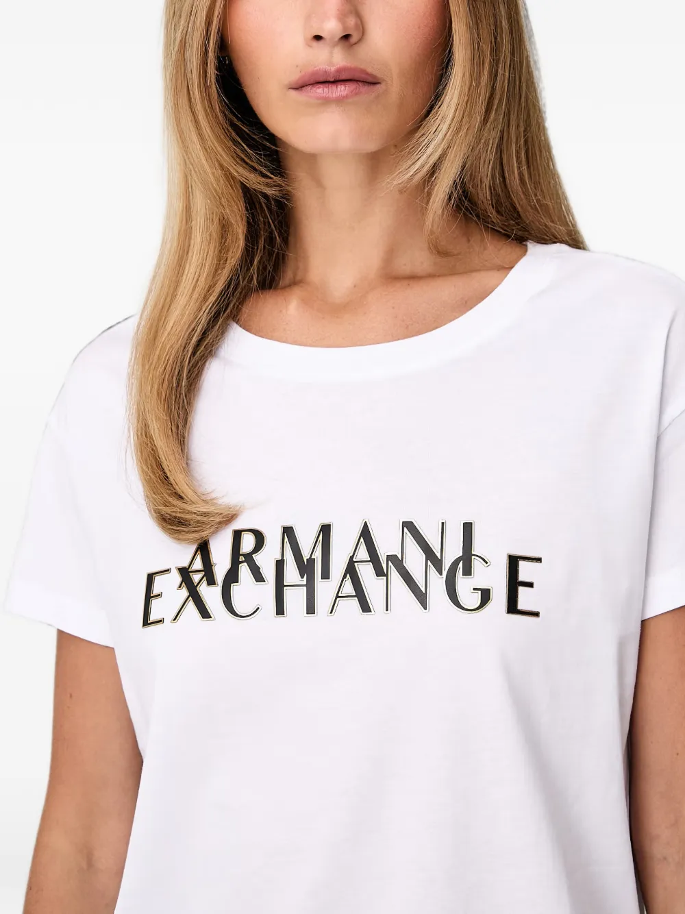 Armani Exchange T-shirt met logoprint Wit