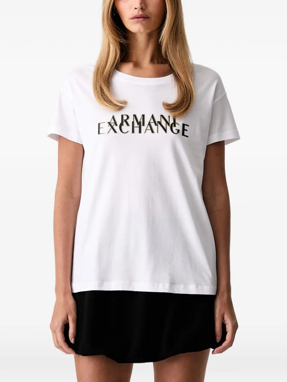 Armani Exchange logo-print T-shirt - Bianco