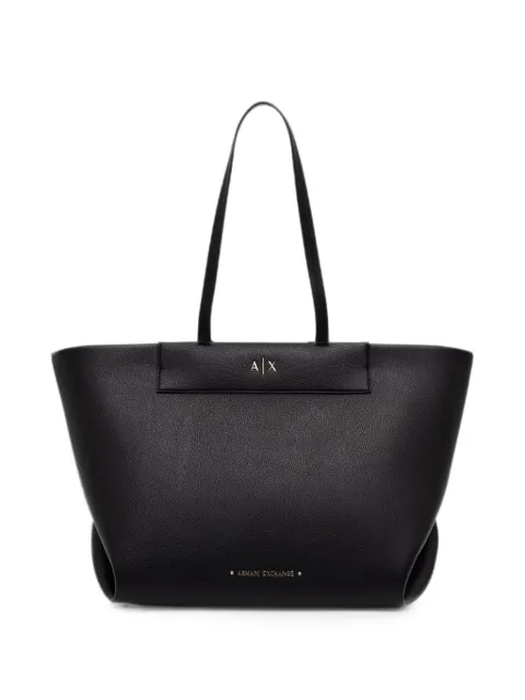 Armani Exchange tote con detalle del logo