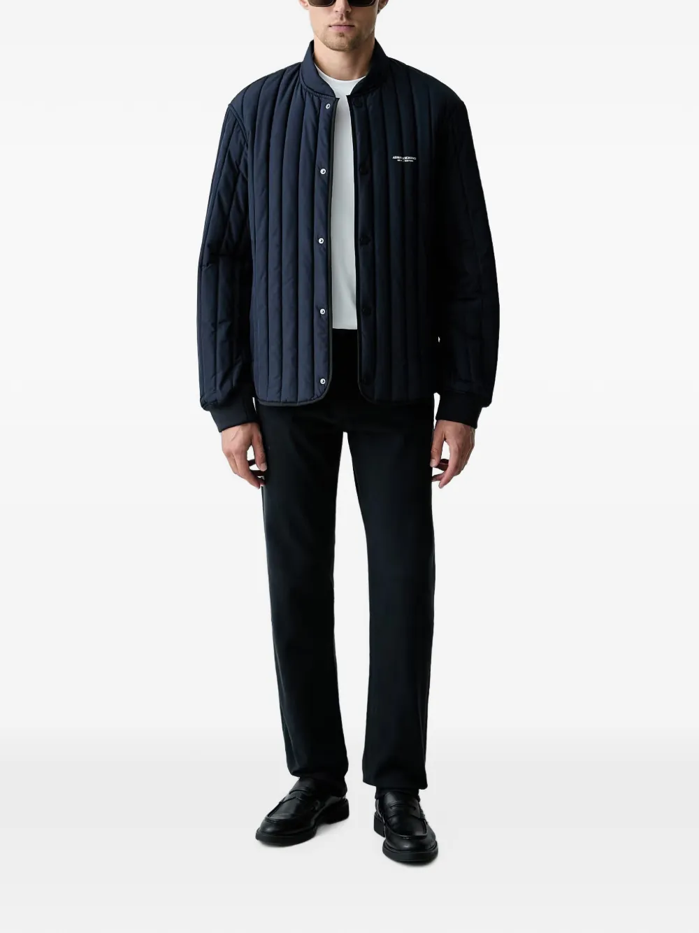 Armani Exchange Jeans met logopatch Blauw