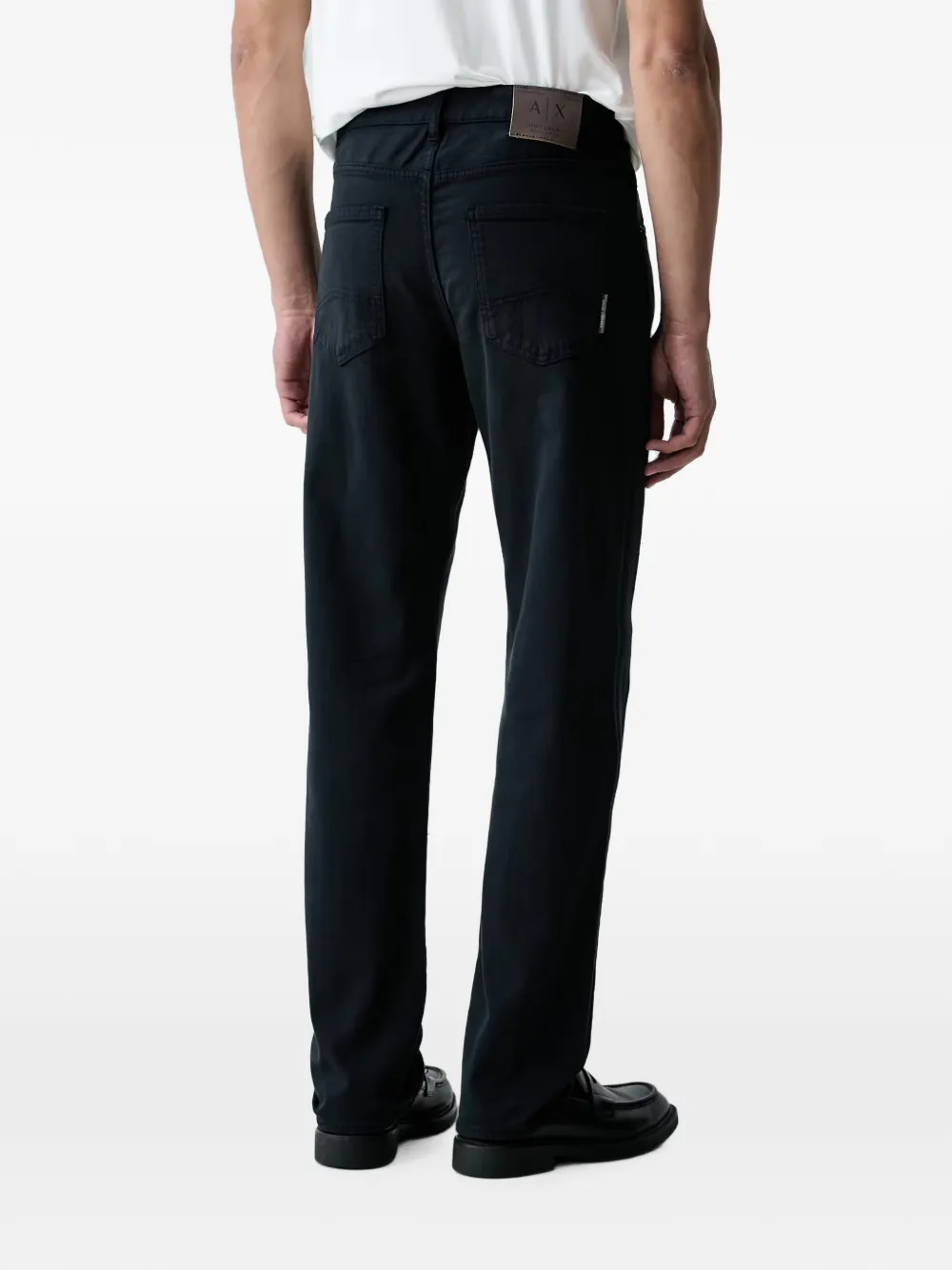 Armani Exchange Jeans met logopatch Blauw