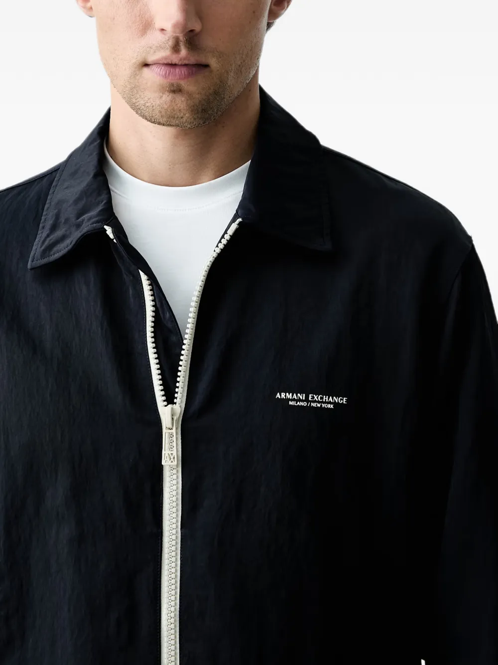 Armani Exchange Jack met logoprint Blauw