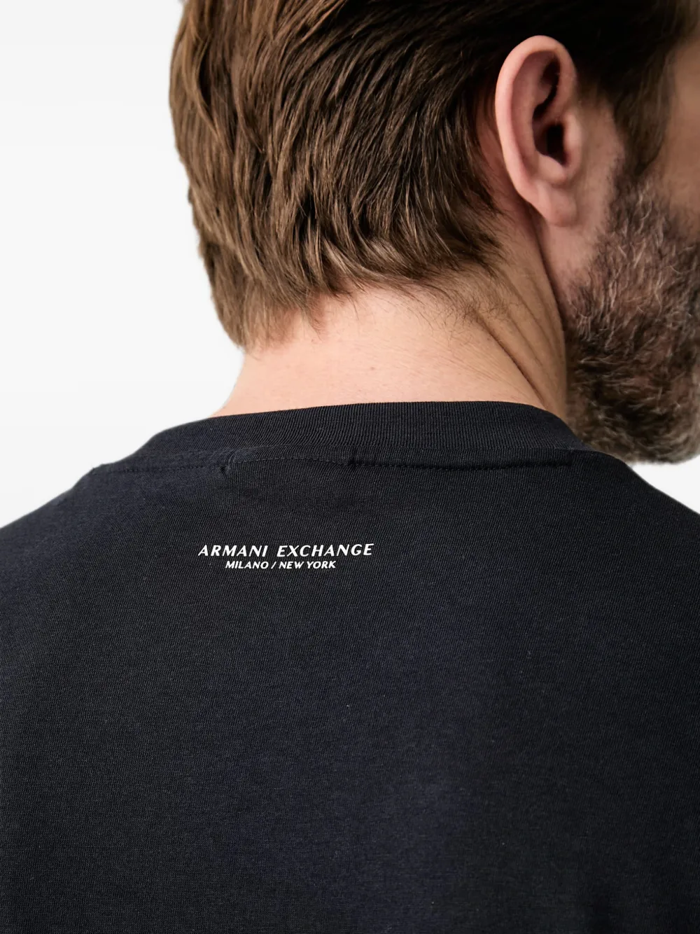 Armani Exchange T-shirt met bloemenprint Blauw