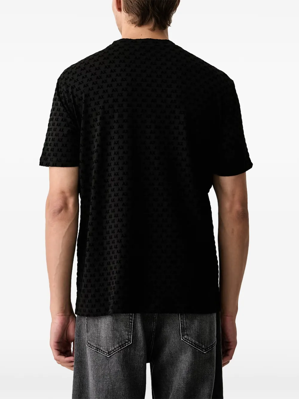 Armani Exchange T-shirt met logopatroon Zwart