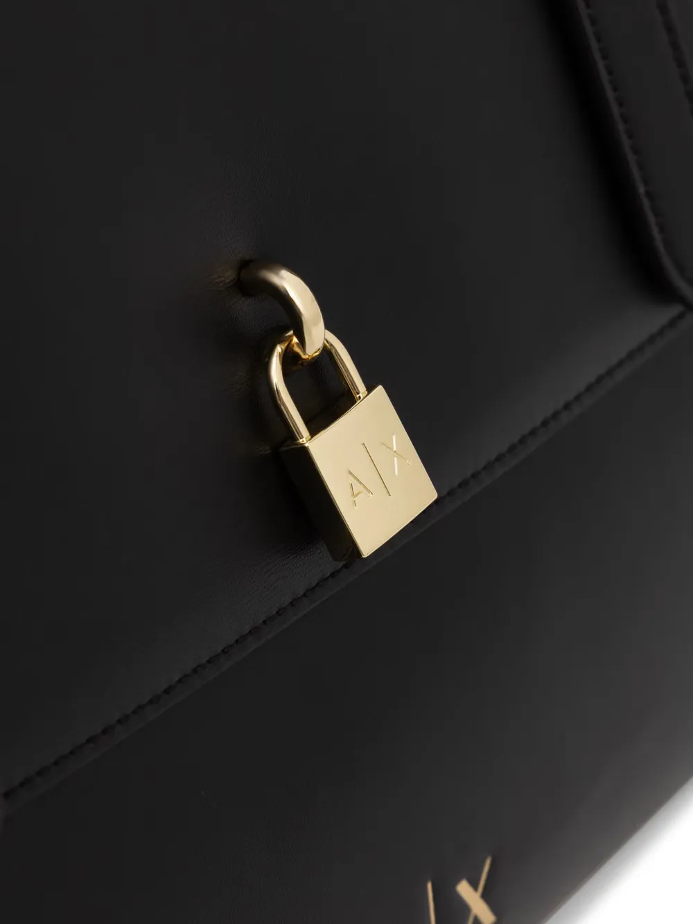 Armani Exchange Shopper met hangslotdetail en logoprint Zwart