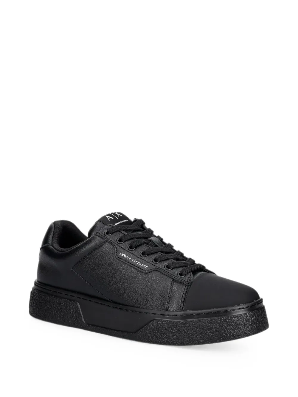 Armani Exchange logo-print lace-up sneakers Zwart