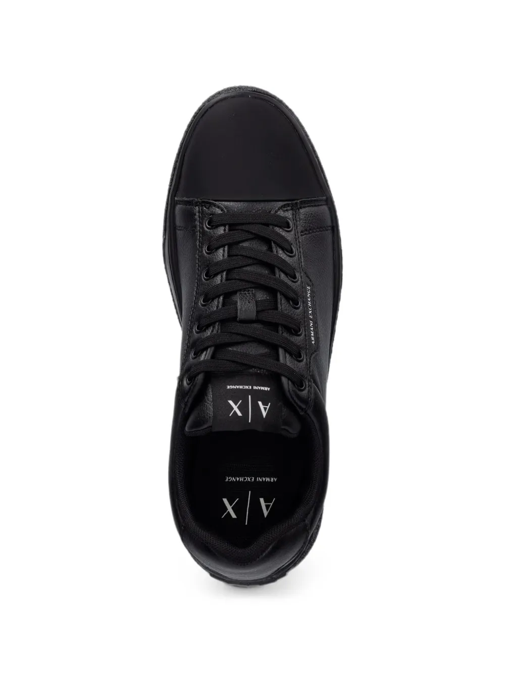 Armani Exchange logo-print lace-up sneakers Zwart