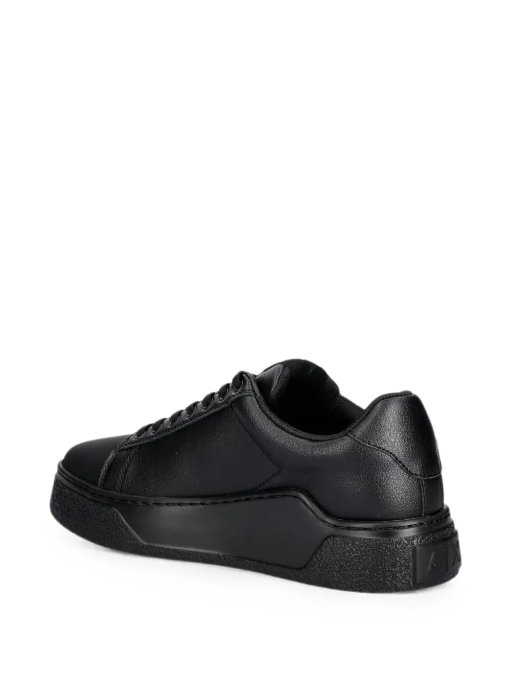 Armani Exchange logo-print lace-up sneakers Zwart