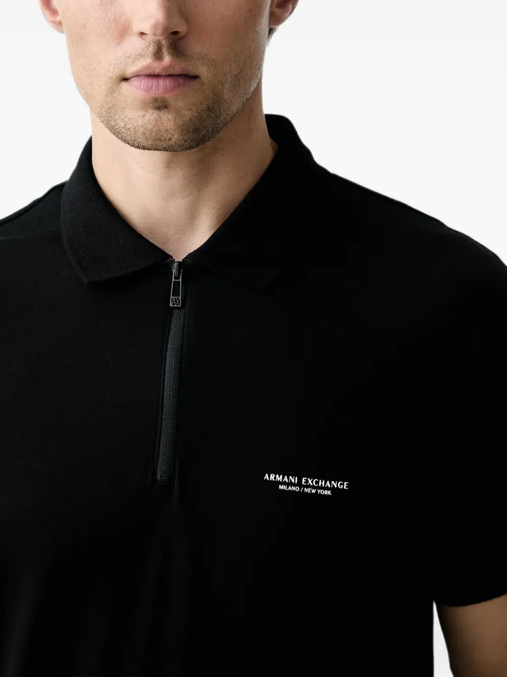 Armani Exchange Poloshirt met logoprint Zwart
