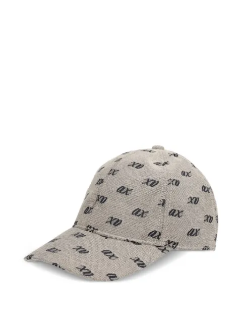 Armani Exchange logo-pattern baseball cap