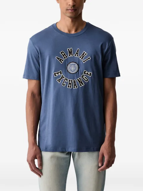 Armani Exchange logo-patch cotton T-shirt