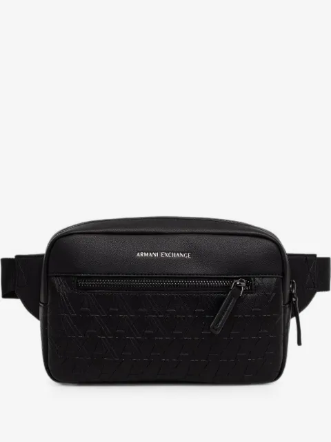 Armani Exchange riñonera con logo en relieve