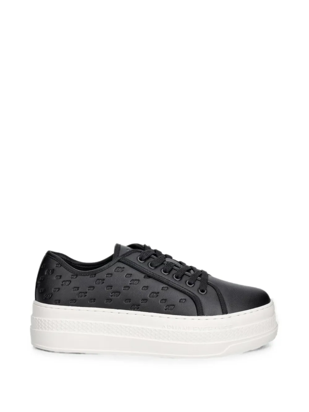 Armani Exchange Flatform-Sneakers mit Logo - Schwarz