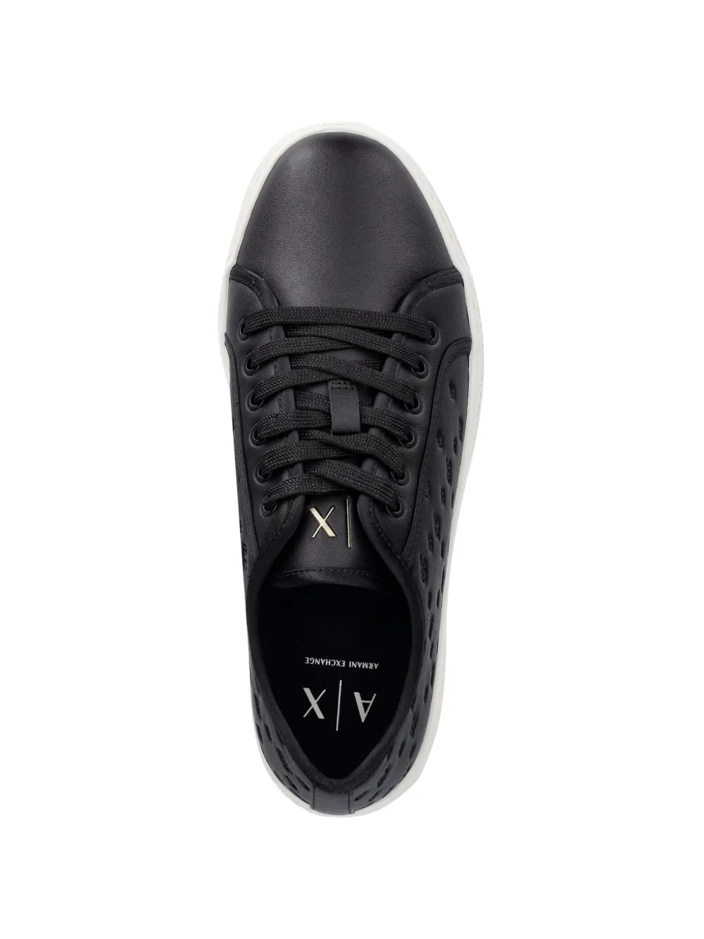 Armani Exchange Sneakers met plateauzool Zwart