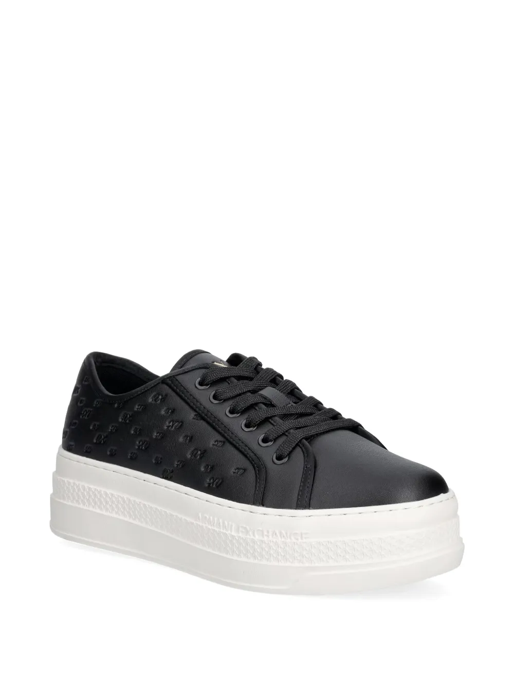 Armani Exchange Sneakers met plateauzool Zwart