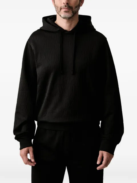 Armani Exchange hoodie con logo en jacquard