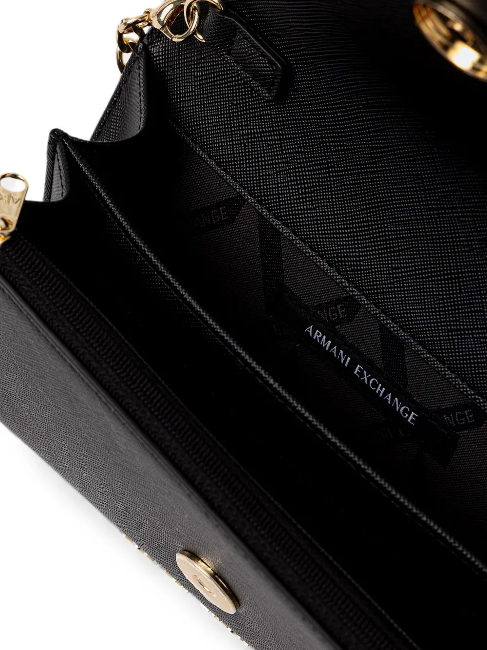 Armani Exchange Clutch met logoplakkaat Zwart