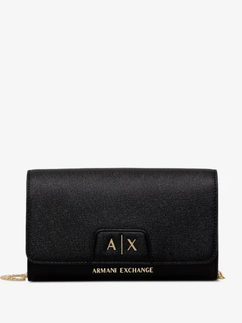 Armani Exchange bolso de mano con placa del logo