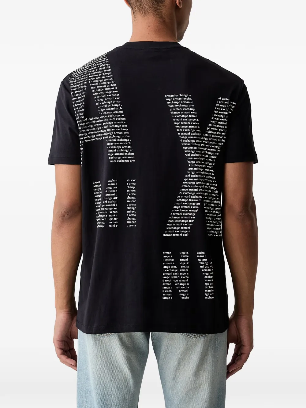 Armani Exchange T-shirt met logoprint Zwart