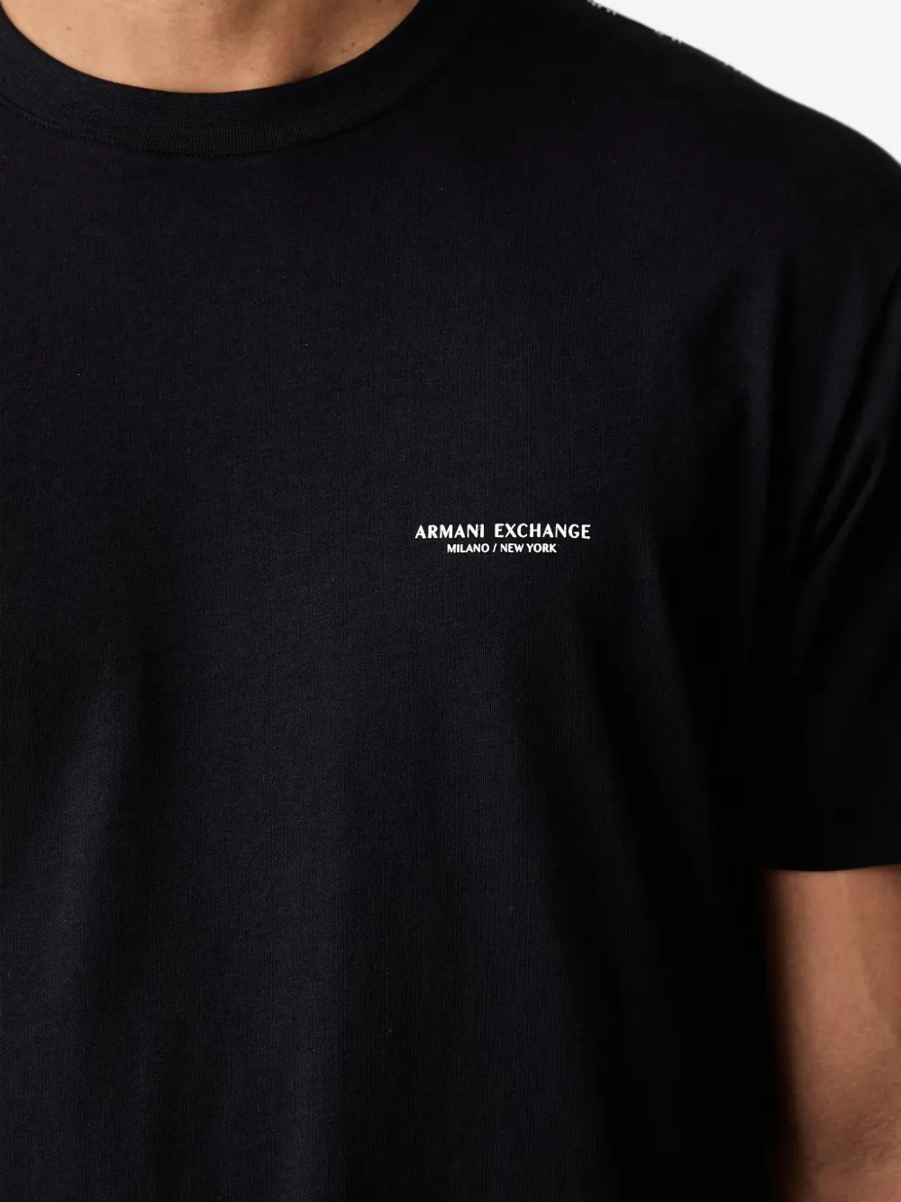 Armani Exchange T-shirt met logoprint Zwart
