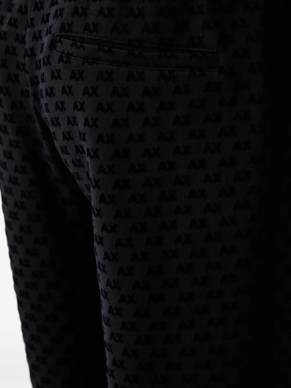Armani Exchange Trainingsbroek met logo-patroon Zwart