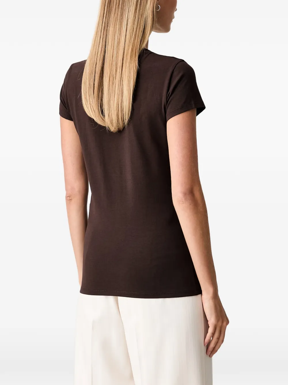 Armani Exchange T-shirt met logoprint Bruin