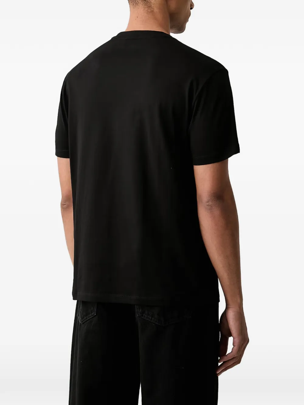 Armani Exchange T-shirt met geborduurd logo Zwart